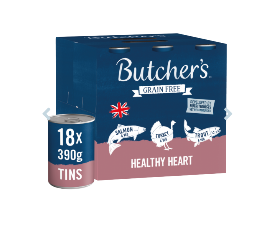 Butchers Grain Free Healthy Heart 18 x 390g - Damaged Outer Packaging
