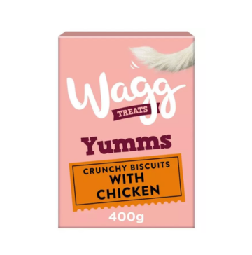 400g Wagg Yumms Dog Treats with Chicken - Discounted Stock