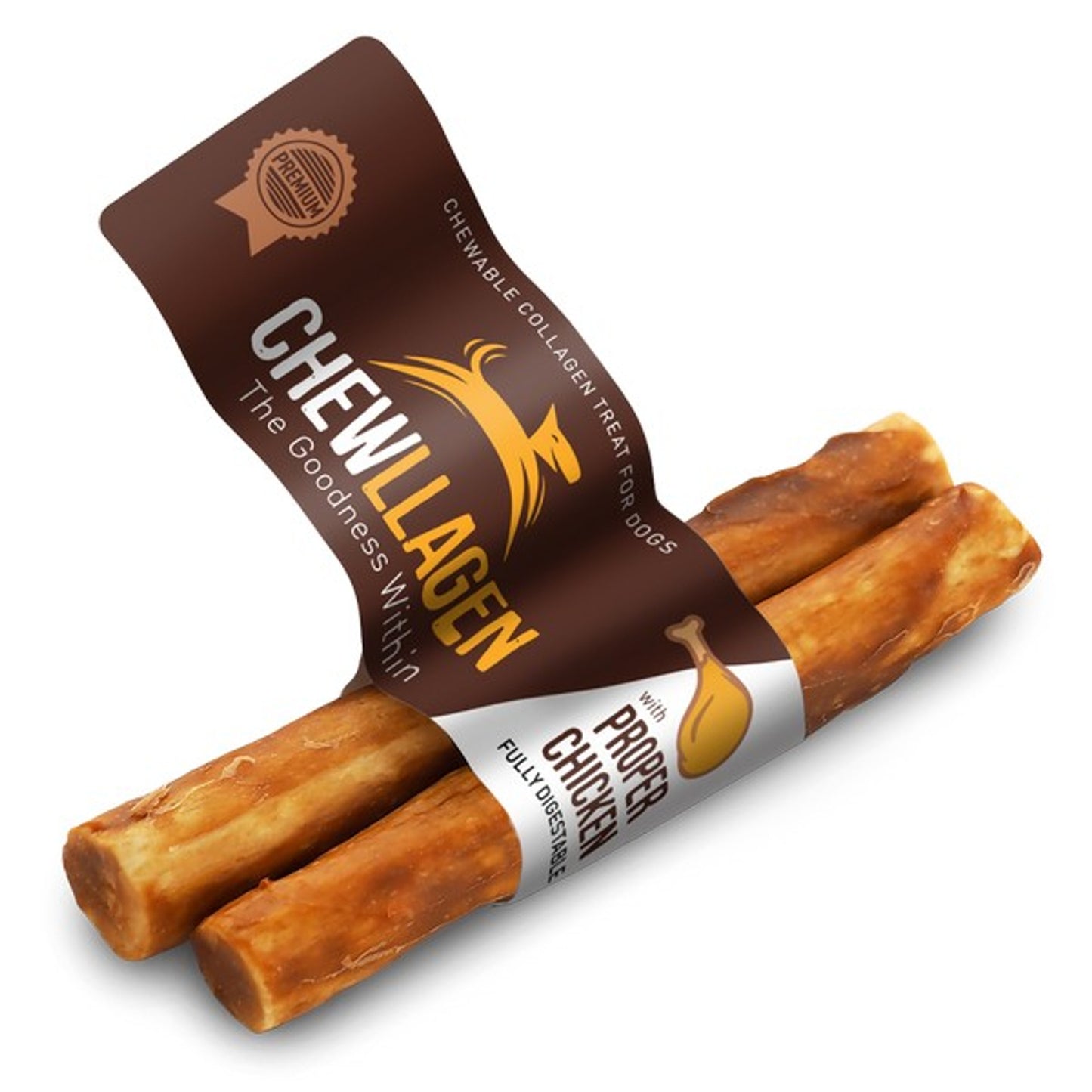 Chewllagen Chicken Flavour Roll Medium 5" 2 Pack