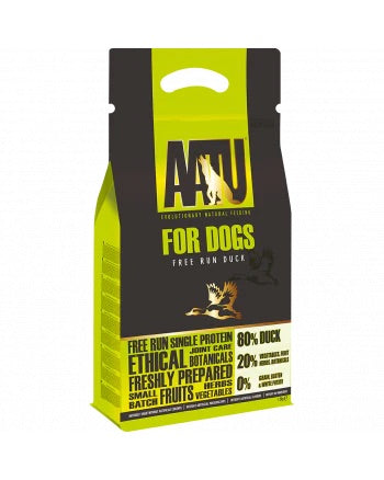 1.5KG AATU Duck and Veg Dog Food - Discounted Stock