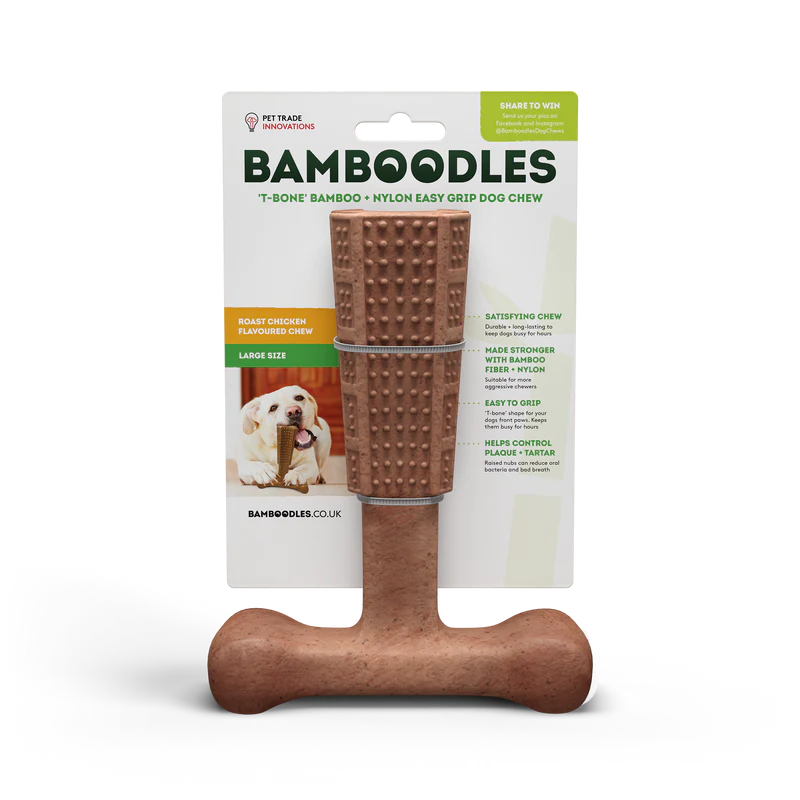 Bamboodles T Bone Roast Chicken Flavour Chew Toy for Dogs