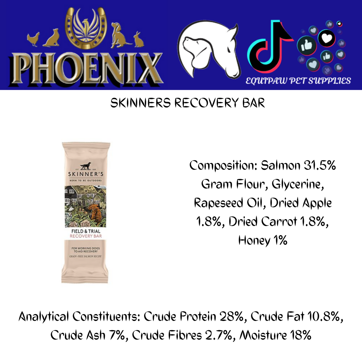 35g Skinner's Field & Trial Salmon Recovery Bar