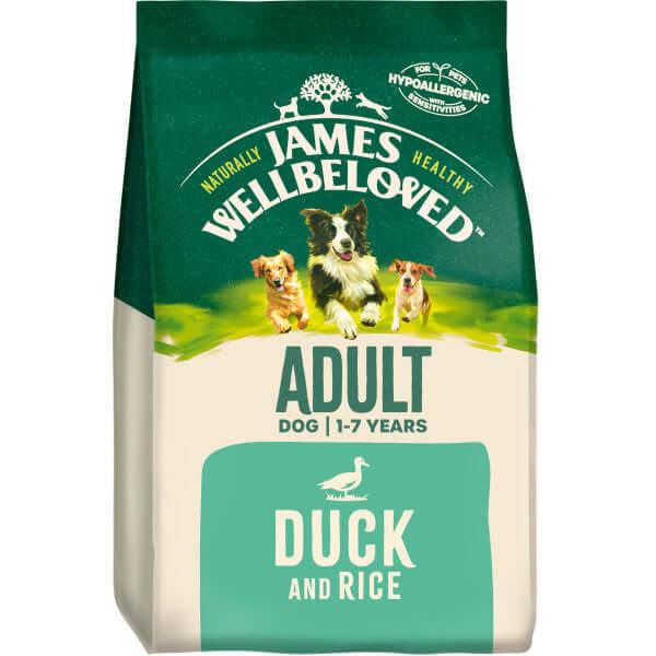 15KG James Wellbeloved Duck & Rice Adult Dog Food - Discounted Stock