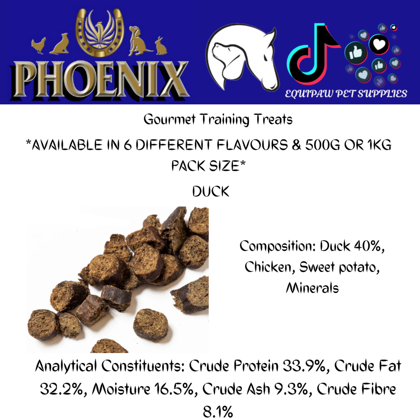 Gourmet Training Treats - 250g, 500g or 1kg - 6 Different Flavours