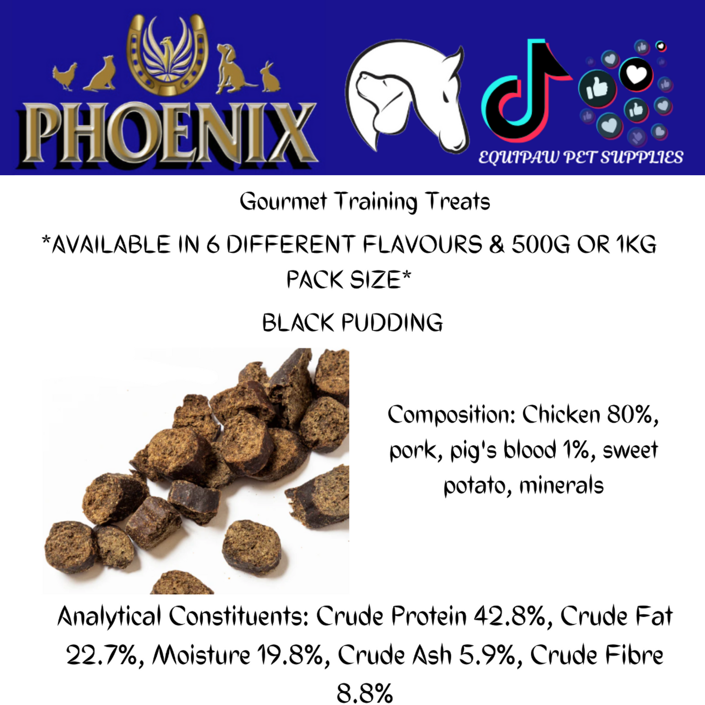 Gourmet Training Treats - 250g, 500g or 1kg - 6 Different Flavours