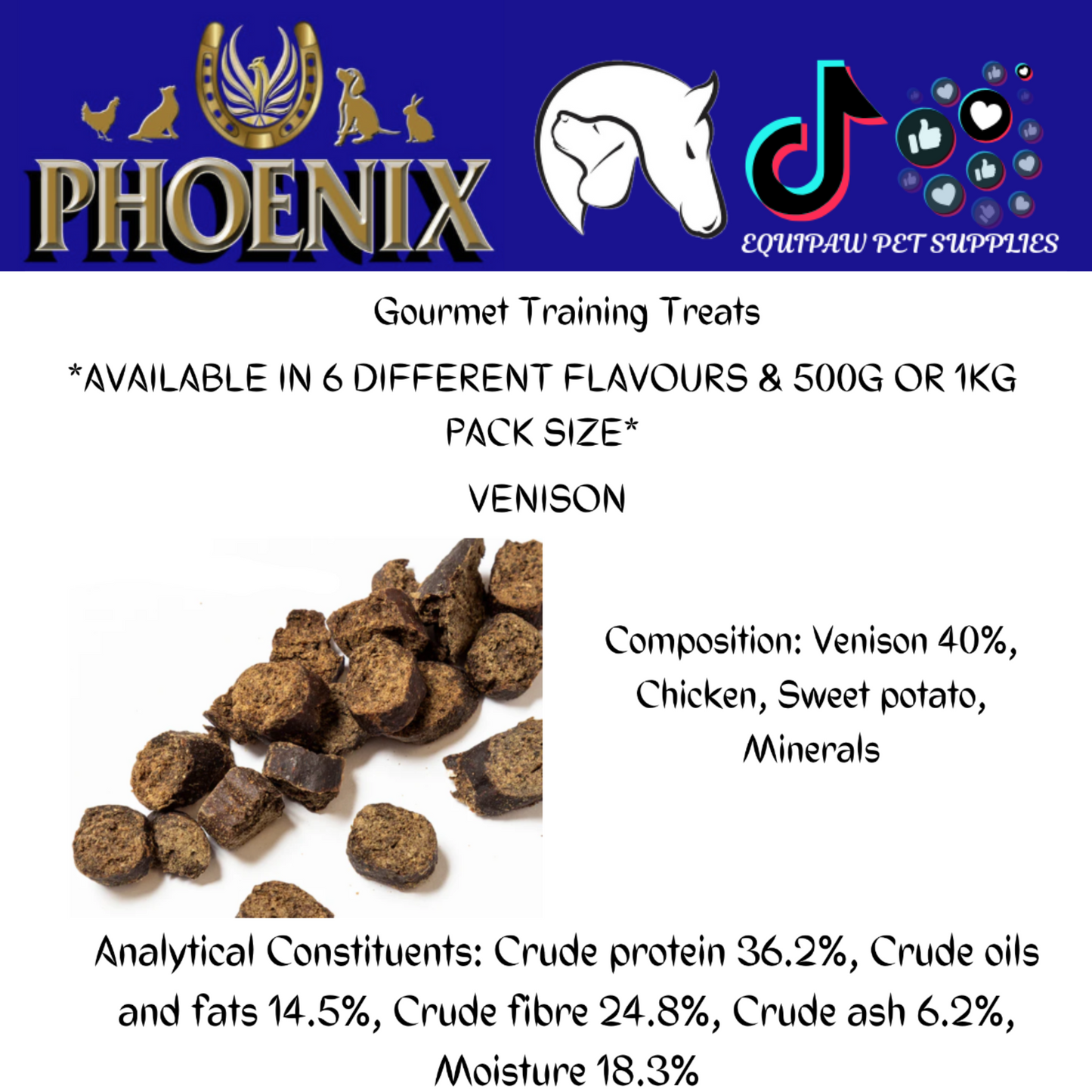 Gourmet Training Treats - 250g, 500g or 1kg - 6 Different Flavours