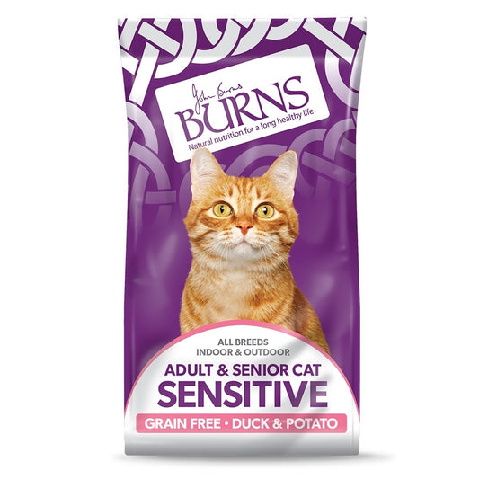 1.5KG Burns Adult & Senior Grain Free Sensitive Duck & Potato Cat Food - Discounted Stock