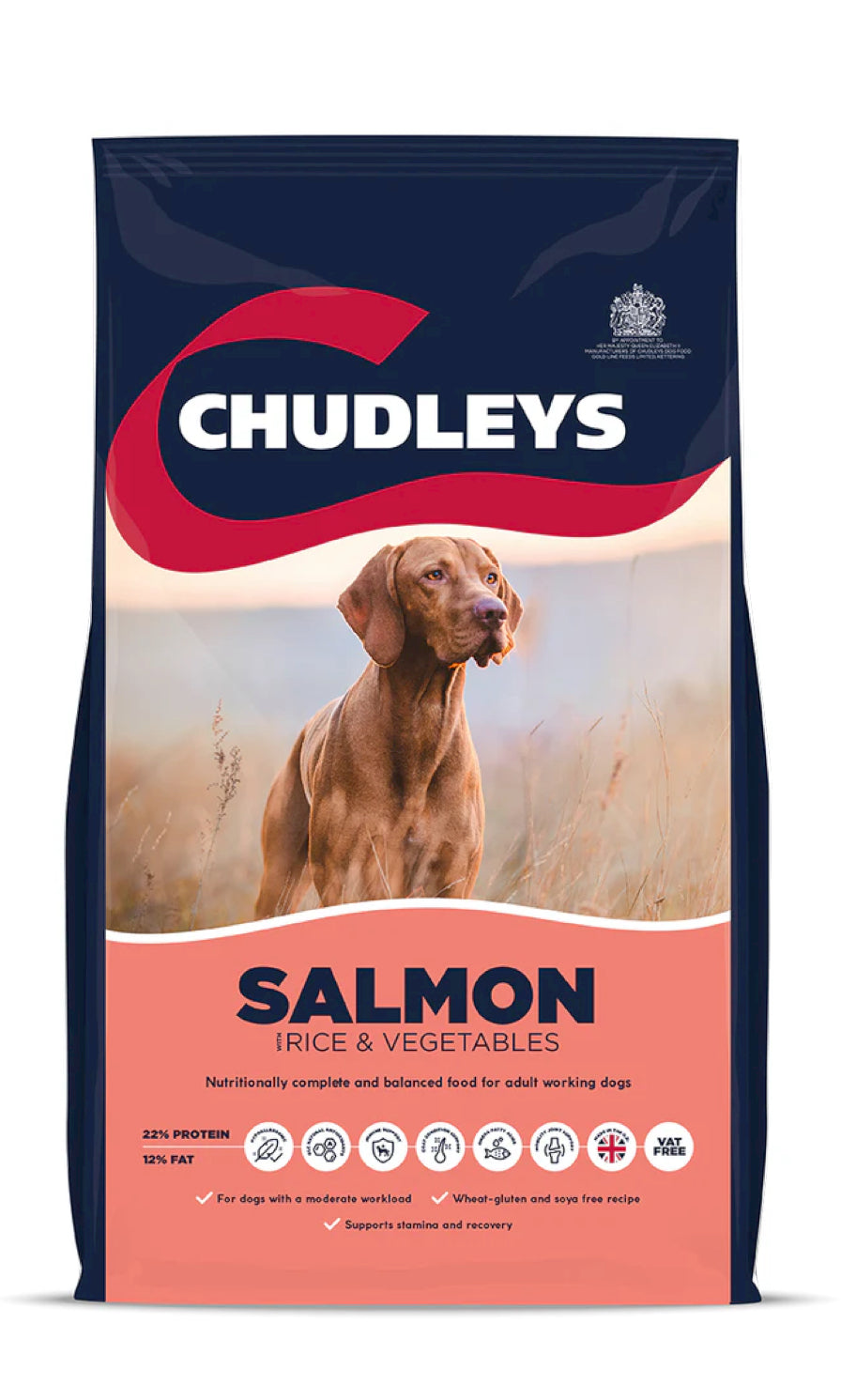 14KG Chudleys Salmon with Rice & Veg Dog Food - Discounted Stock