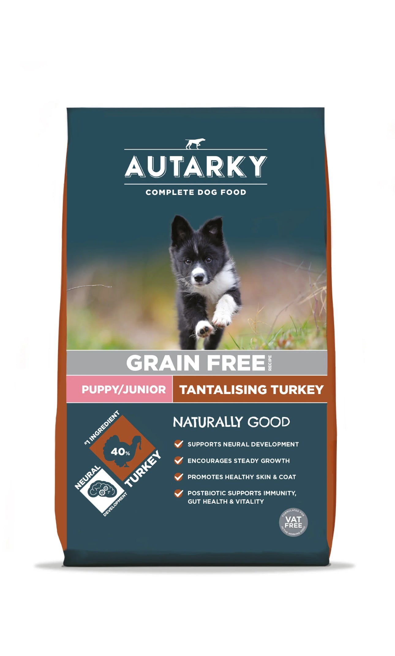 10KG Autarky Puppy Grain Free Turkey Dog Food - Discounted Stock