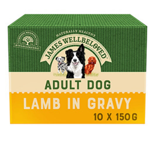 10 x 150g James Wellbeloved lamb adult wet food