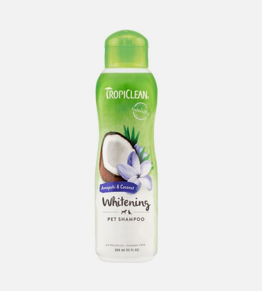 TropiClean Awapuhi and Coconut Shampoo 355ml - Whitening Pet Shampoo