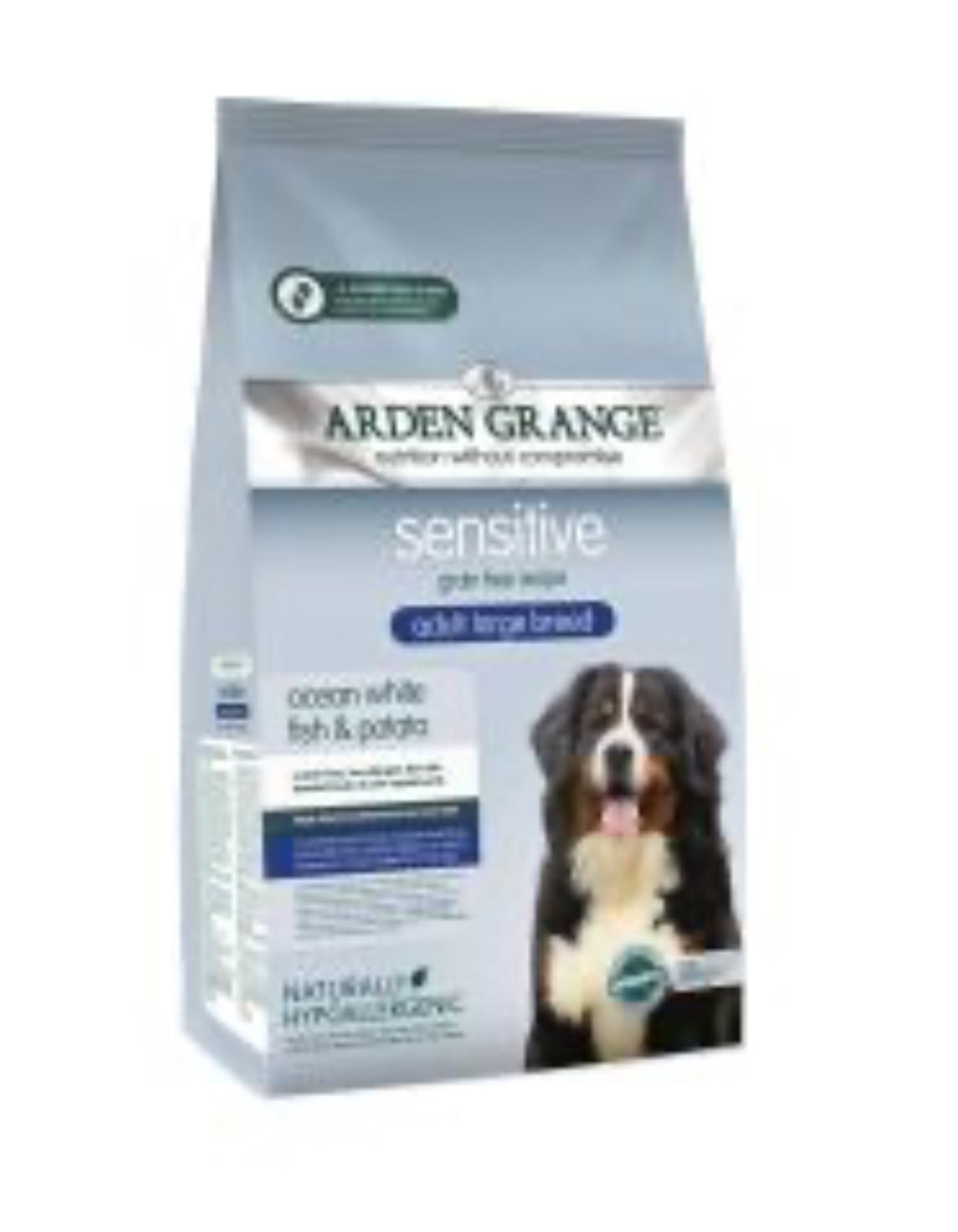 12kg Arden Grange Sensitive Adult Large Breed Ocean White Fish & Potato - Damaged Packaging