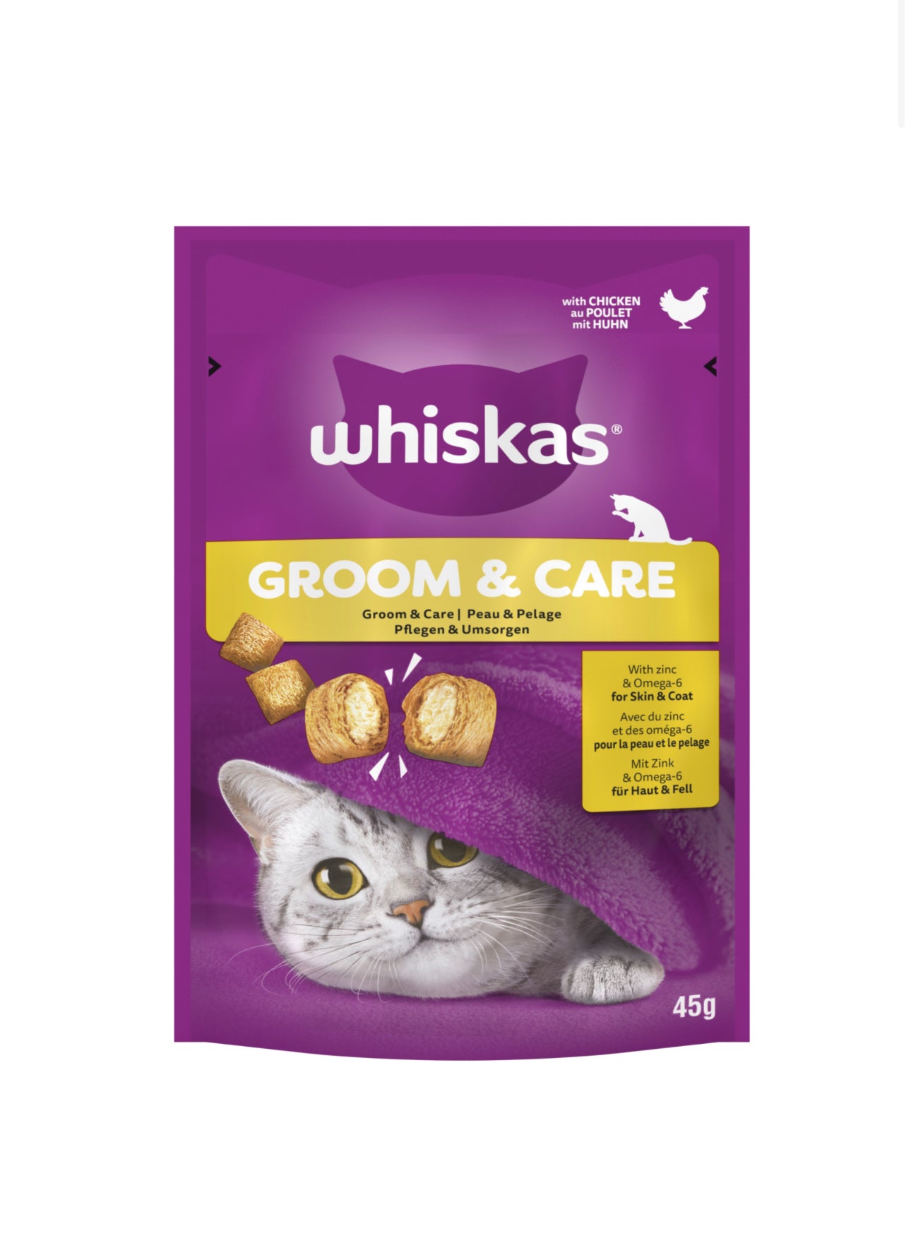 Whiskas Groom & Care Cat Treats - Discounted Stock (Dated 04.02.2025)