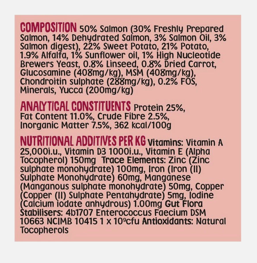 Scrumbles Dry Dog Food Adult Salmon 7.5kg - Discounted stock