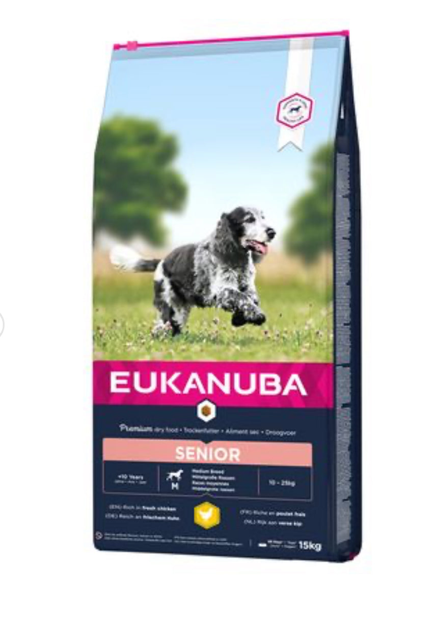 Eukanbua Senior chicken medium breed - discounted stock