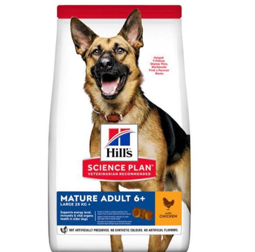 RRP £73.00 Dated 2025 14kg HILL'S SCIENCE PLAN Mature Adult Large Breed Dry Dog Food Chicken - Discounted Stock
