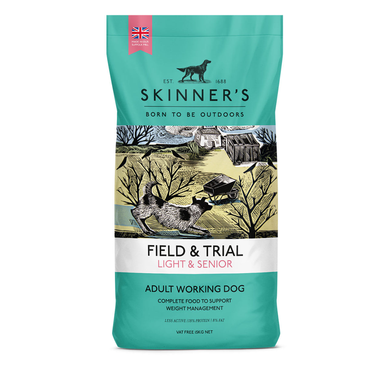 15KG Skinners Light & Senior Dog Food - Discounted Stock