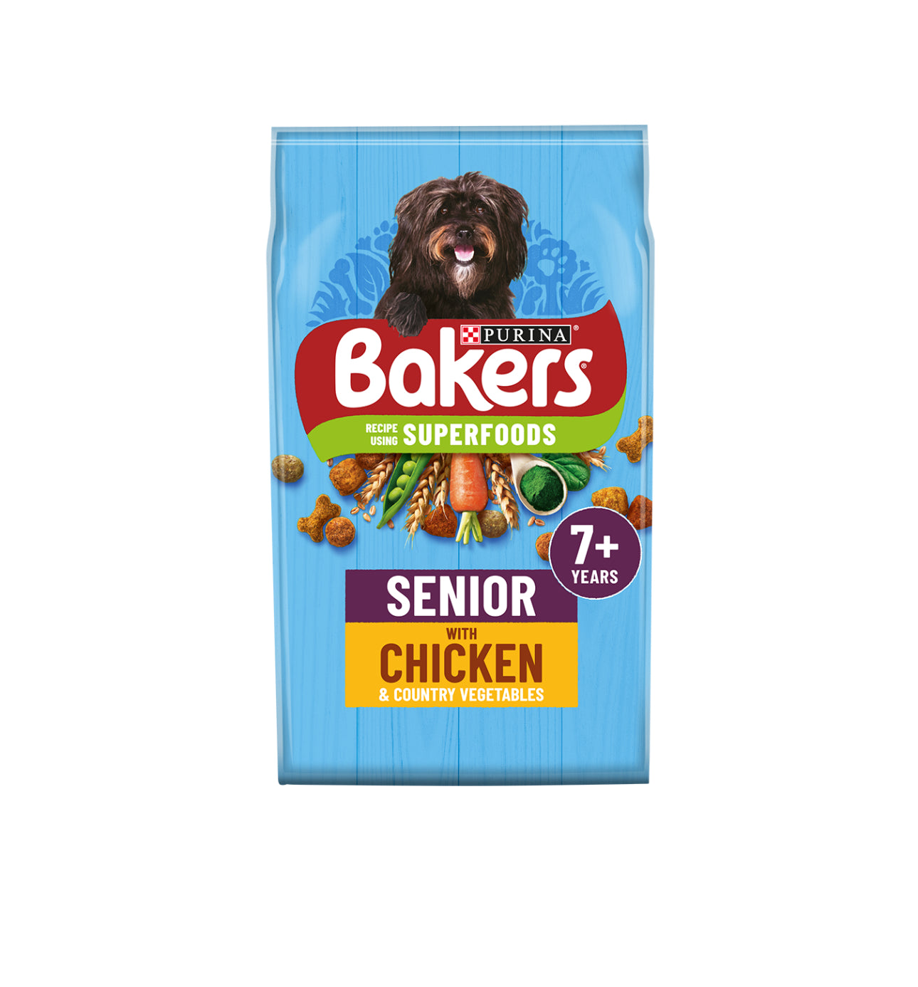 12.5KG Bakers Senior Chicken & Veg Dog Food - Discounted Stock