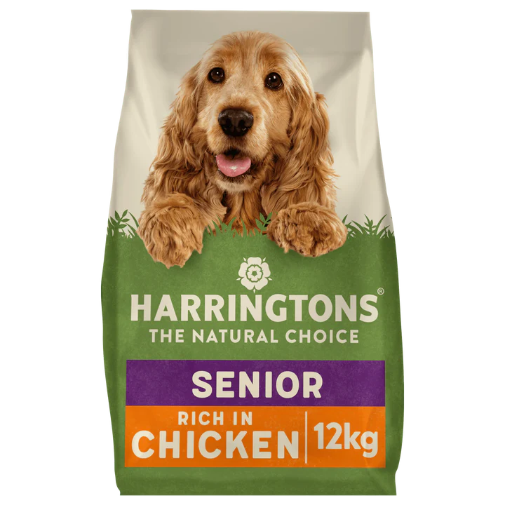 12kg Harringtons Senior Rich in chicken - Discount damaged dog food