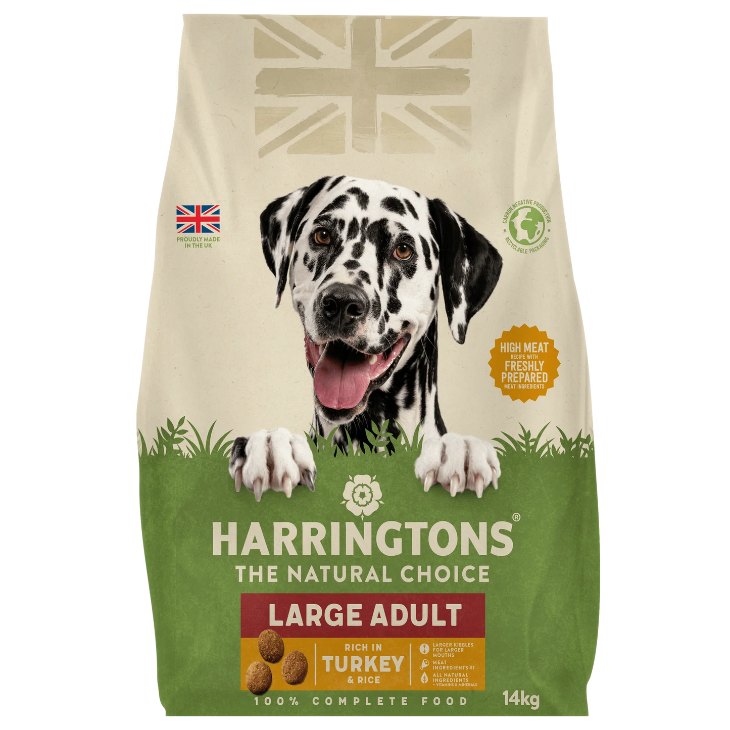 14KG Harringtons Large Breed Turkey and Rice Dog Food - Discounted Stock
