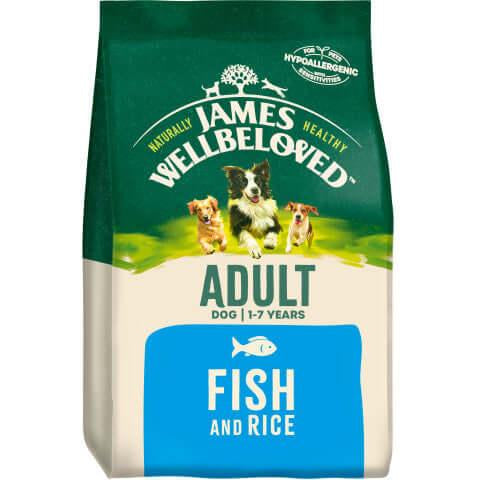 15KG James Wellbeloved Adult Fish and Rice Dog Food - Discounted Stock