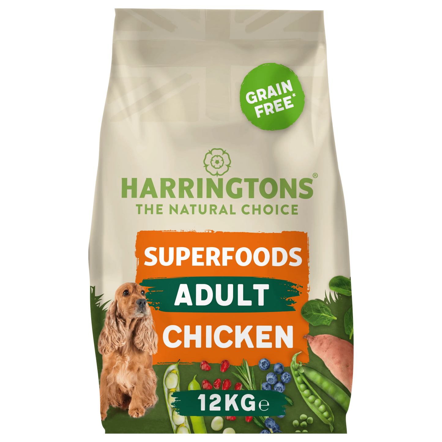 12KG Harringtons Chicken with Veg Superfoods Adult Dog Food - Discounted Stock