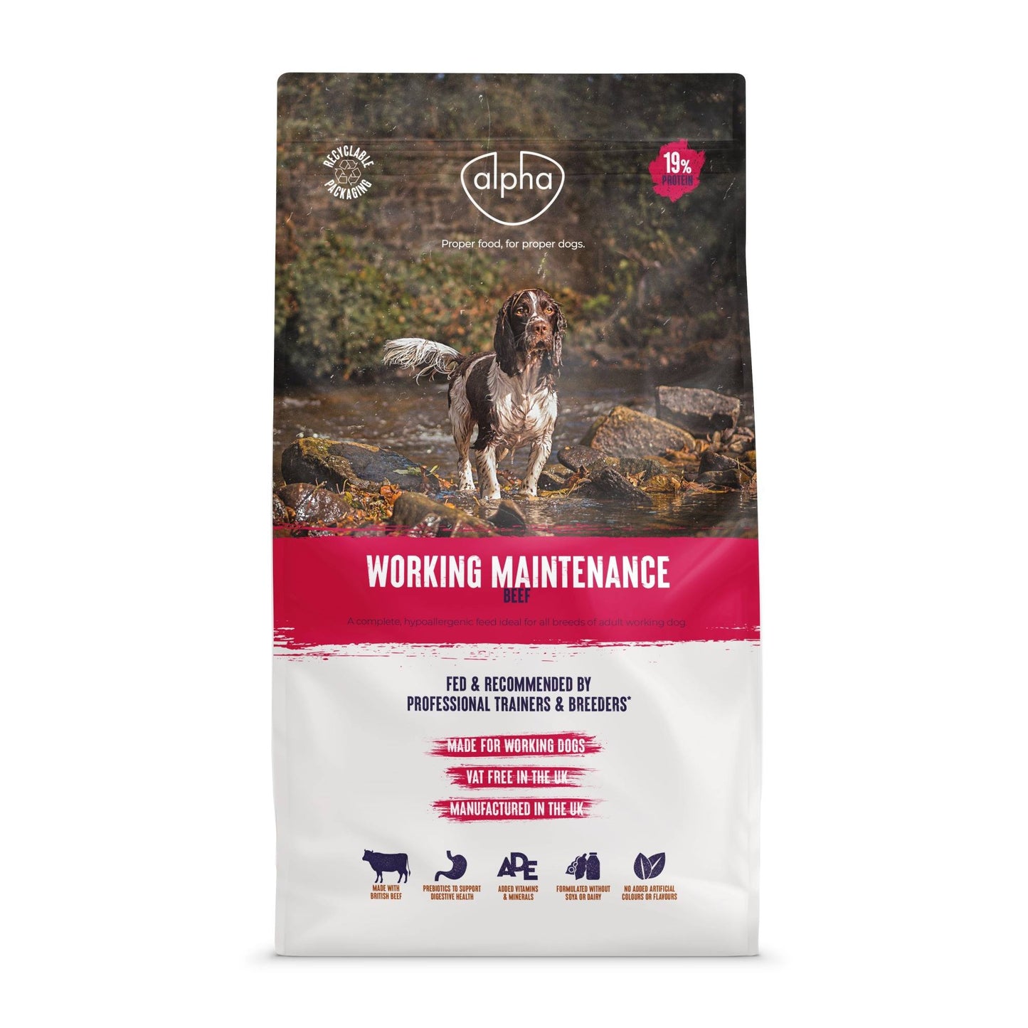 15KG Alpha Working Maintenance Dog Food - Discounted Stock
