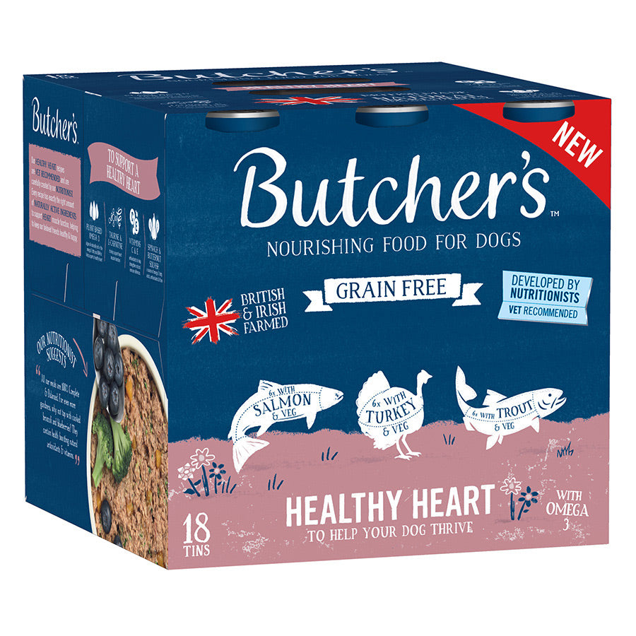 18 x 390g Butchers Healthy Heart Grain Free Cans