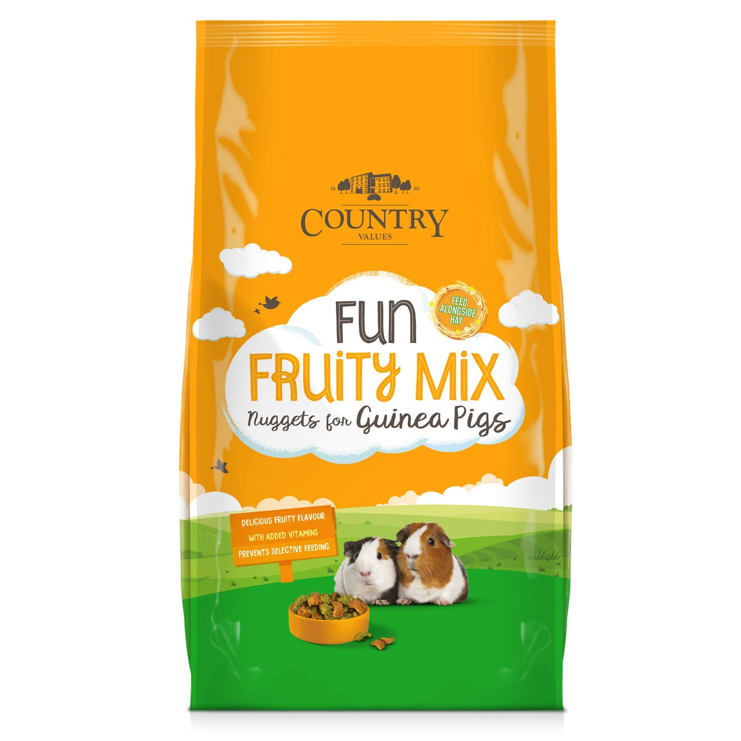 10KG Country Value Fun Fruity Mix Nuggets for Guinea Pigs - Discounted Stock