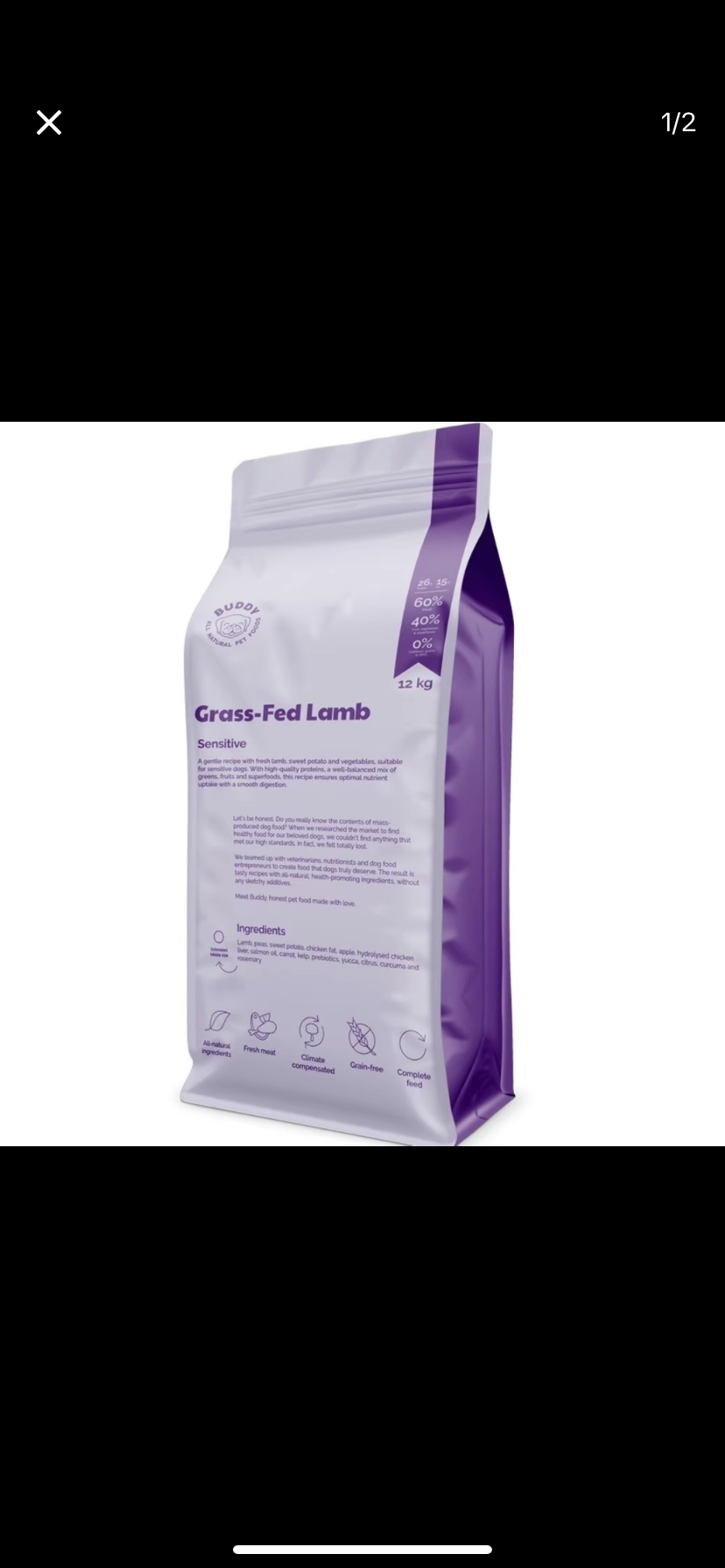 RRP £47.99 DATED 23/08/2024 5KG Buddy Grass-Fed Lamb Dog Food