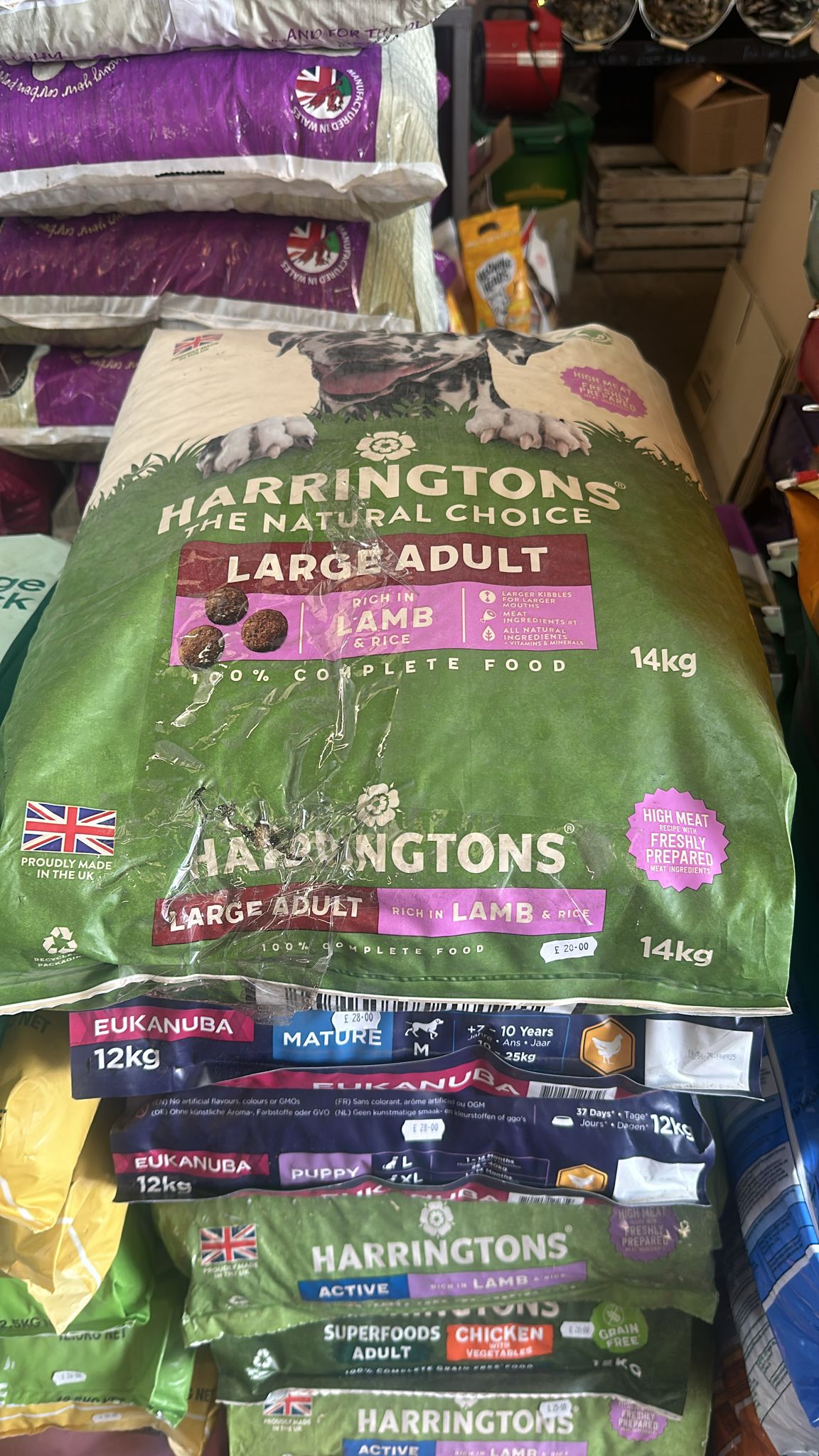 Harringtons Large Adult Lamb 14kg - Discounted Stock