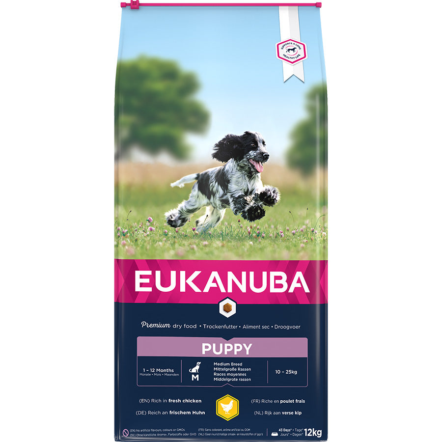 Eukanuba Medium Breed Chicken Puppy Food - Discounted Stock