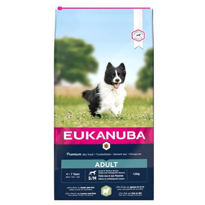 12KG Eukanuba S/M Lamb Adult Dog Food - Discounted Stock