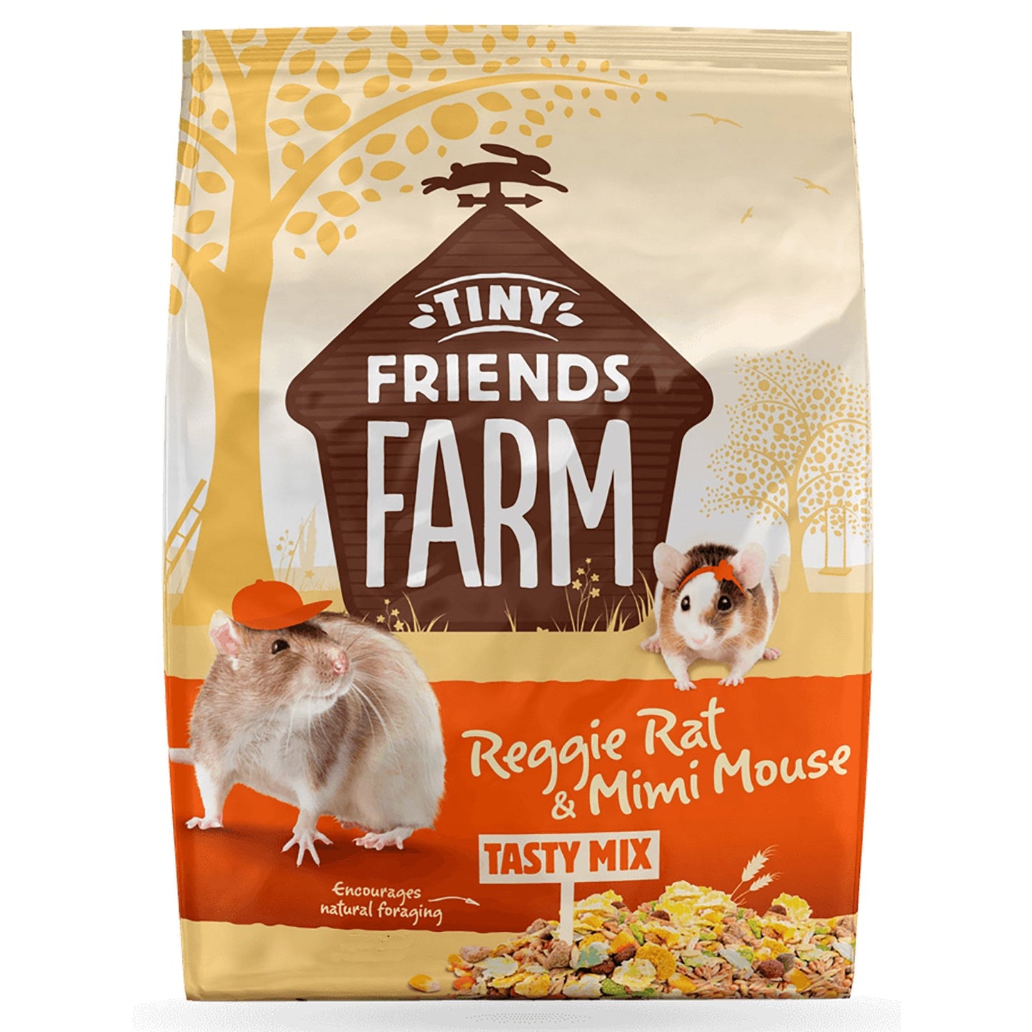 12.5KG Tiny Friends Farm Reggie Rat & Mimi Mouse Tasty Mix - Discounted Stock