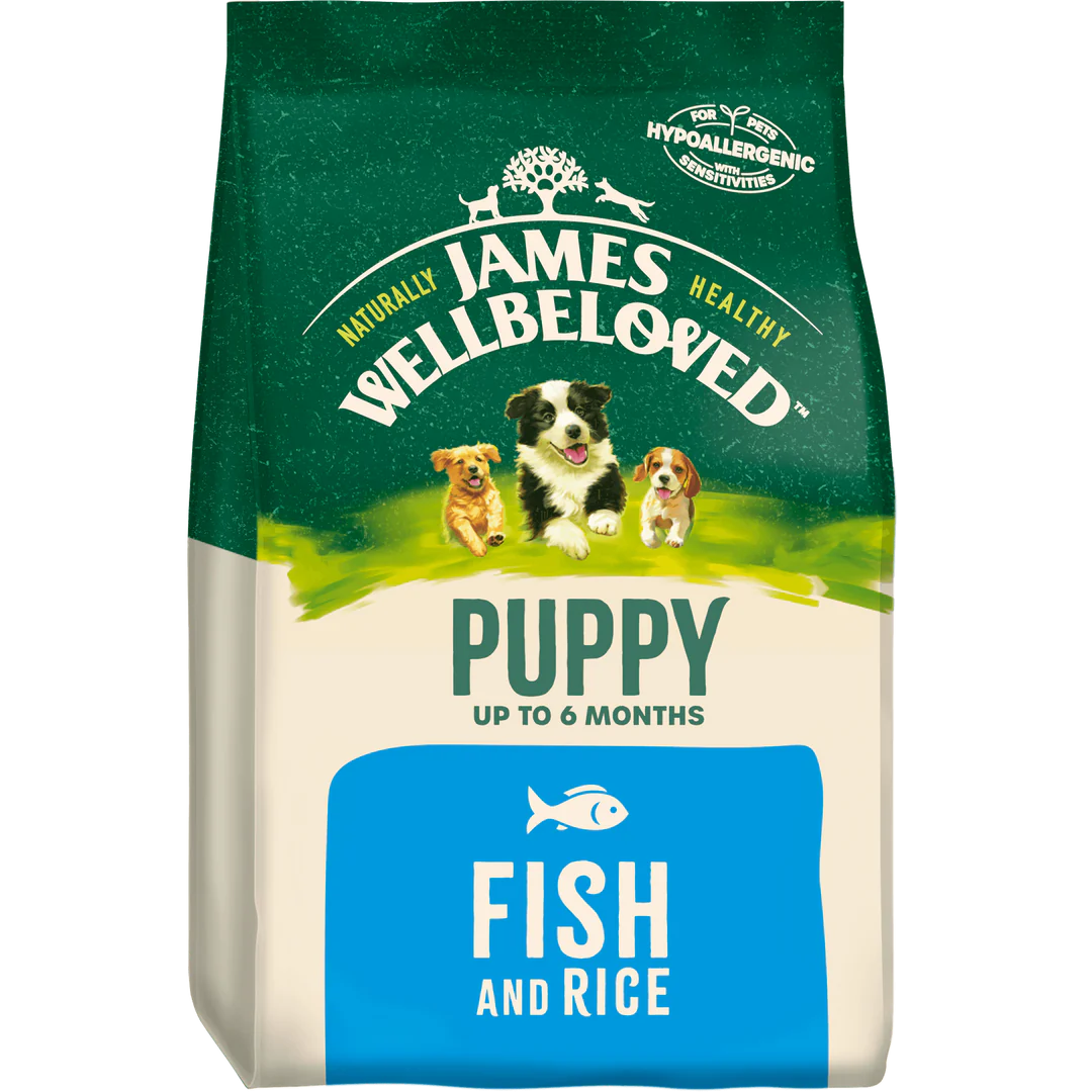 15KG James Wellbeloved Puppy Fish & Rice - Discounted Stock