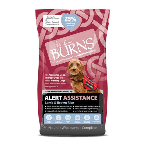 6KG Burns Alert Assistance Chicken & Brown Rice Dog Food - Damaged Packaging