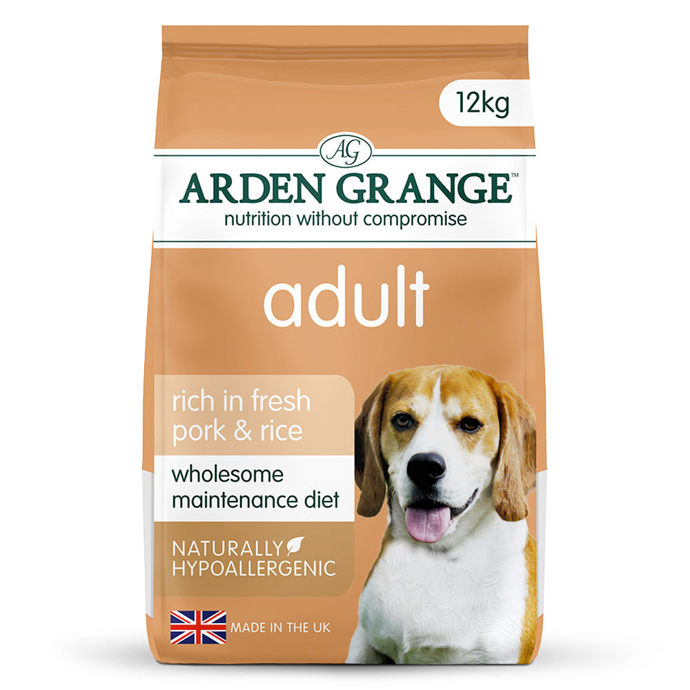12KG Arden Grange Adult Pork and Rice - Discounted Stock