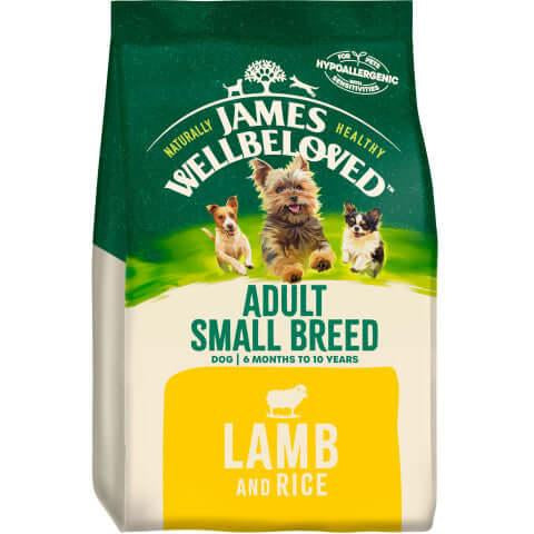 7.5KG James Wellbeloved Small Breed Adult Lamb & Rice - Dated 04/2026