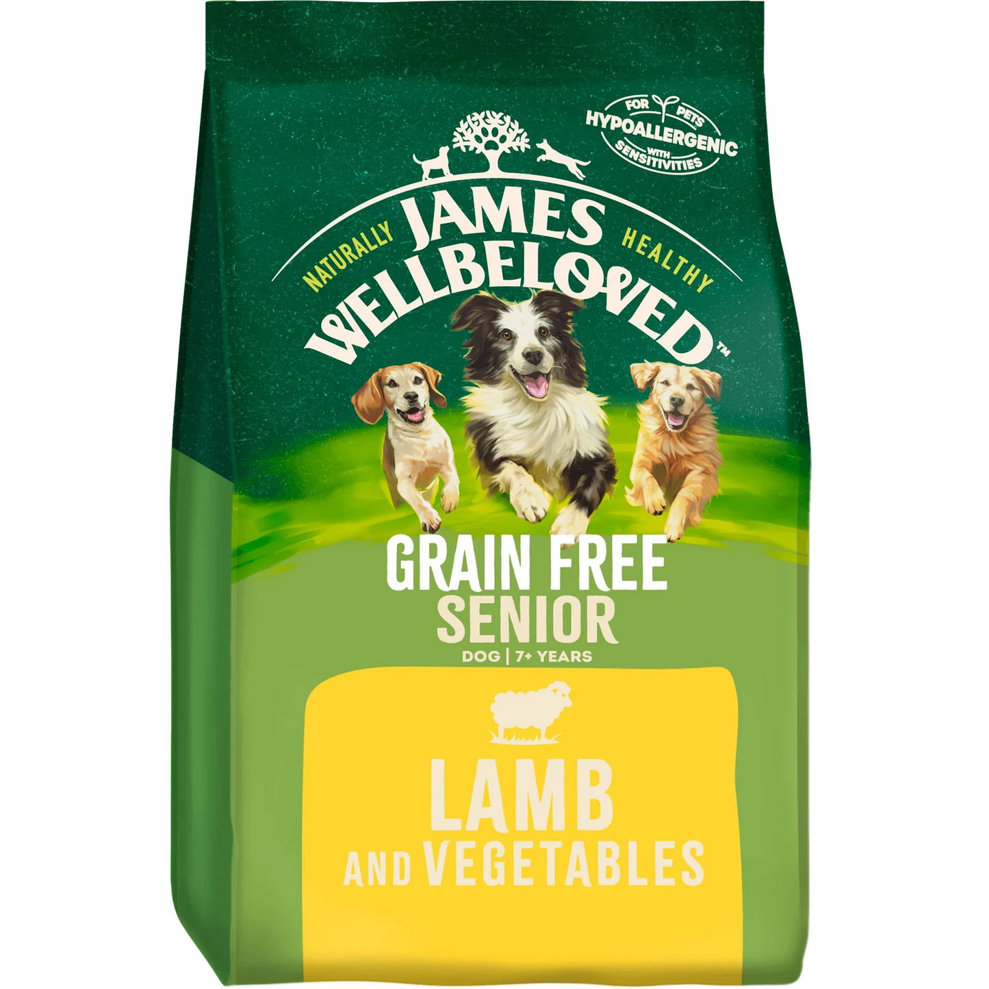10KG James Wellbeloved Senior Grain Free Lamb and Veg Dog Food - Discounted Stock (DATED NOV 24)