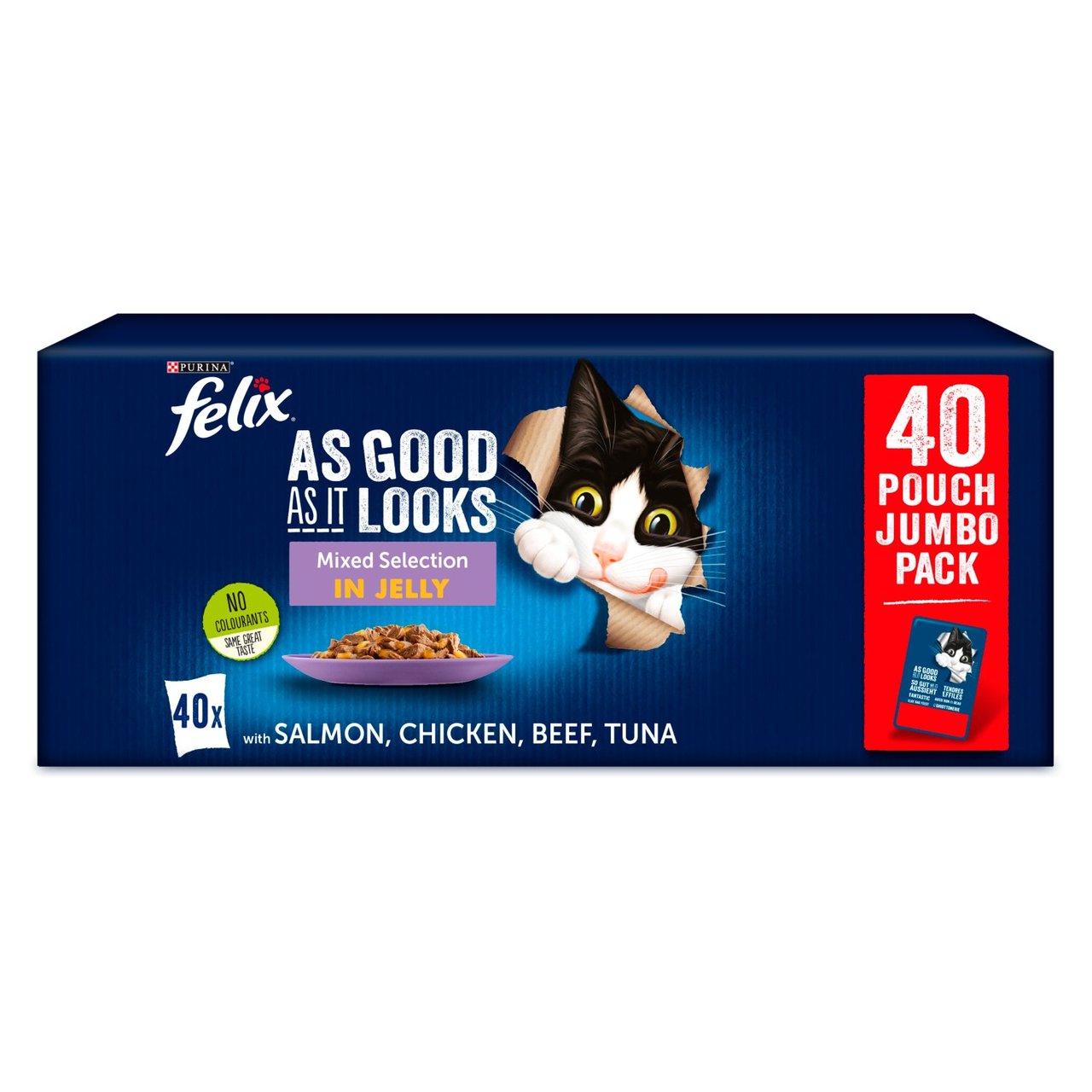 Felix Mixed Selection in Jelly 40 x 100g Pouches - Discounted Stock
