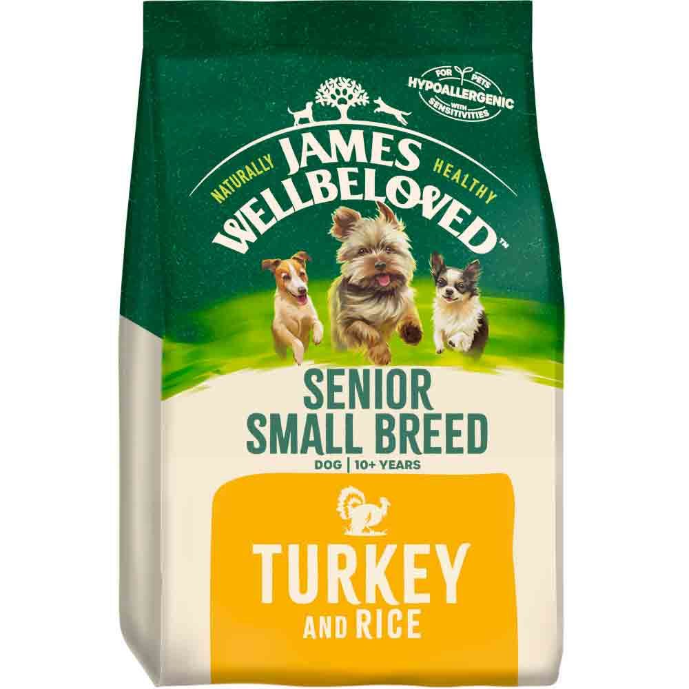 7.5KG James Wellbeloved Senior Small Breed Turkey & Rice Dog Food - Discounted Stock