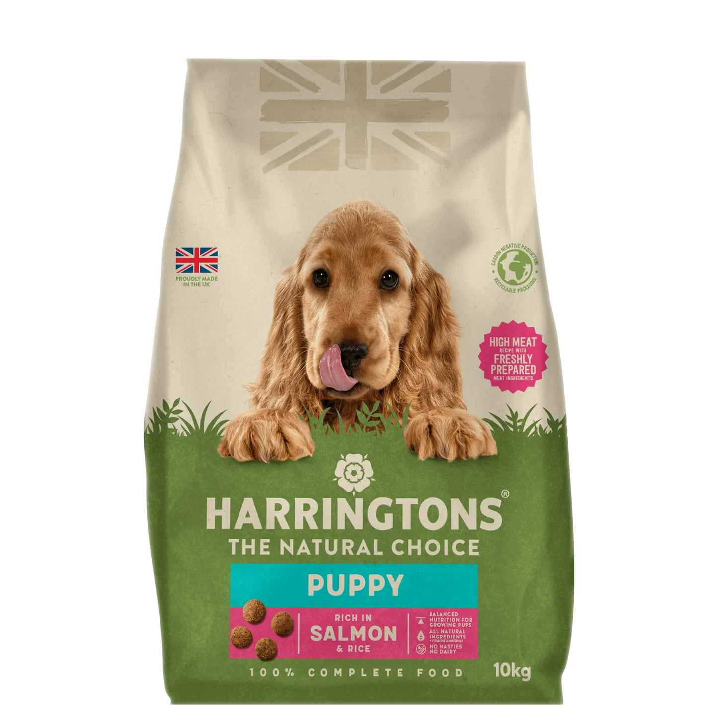 10KG Harringtons Puppy Salmon & Rice Dog Food - Discounted Stock