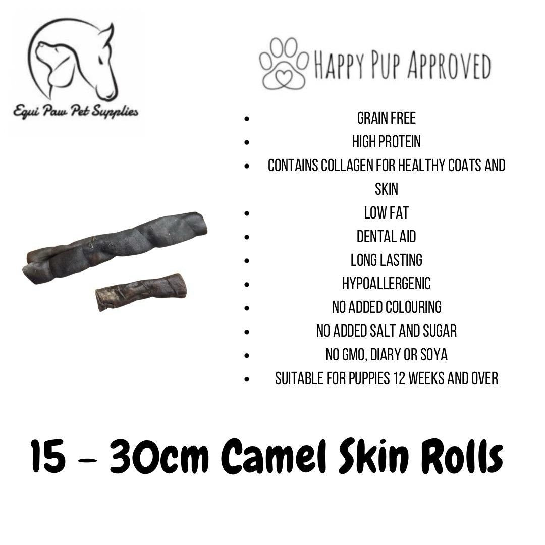 15-30cm Camel Skin - Long lasting low fat dog treat
