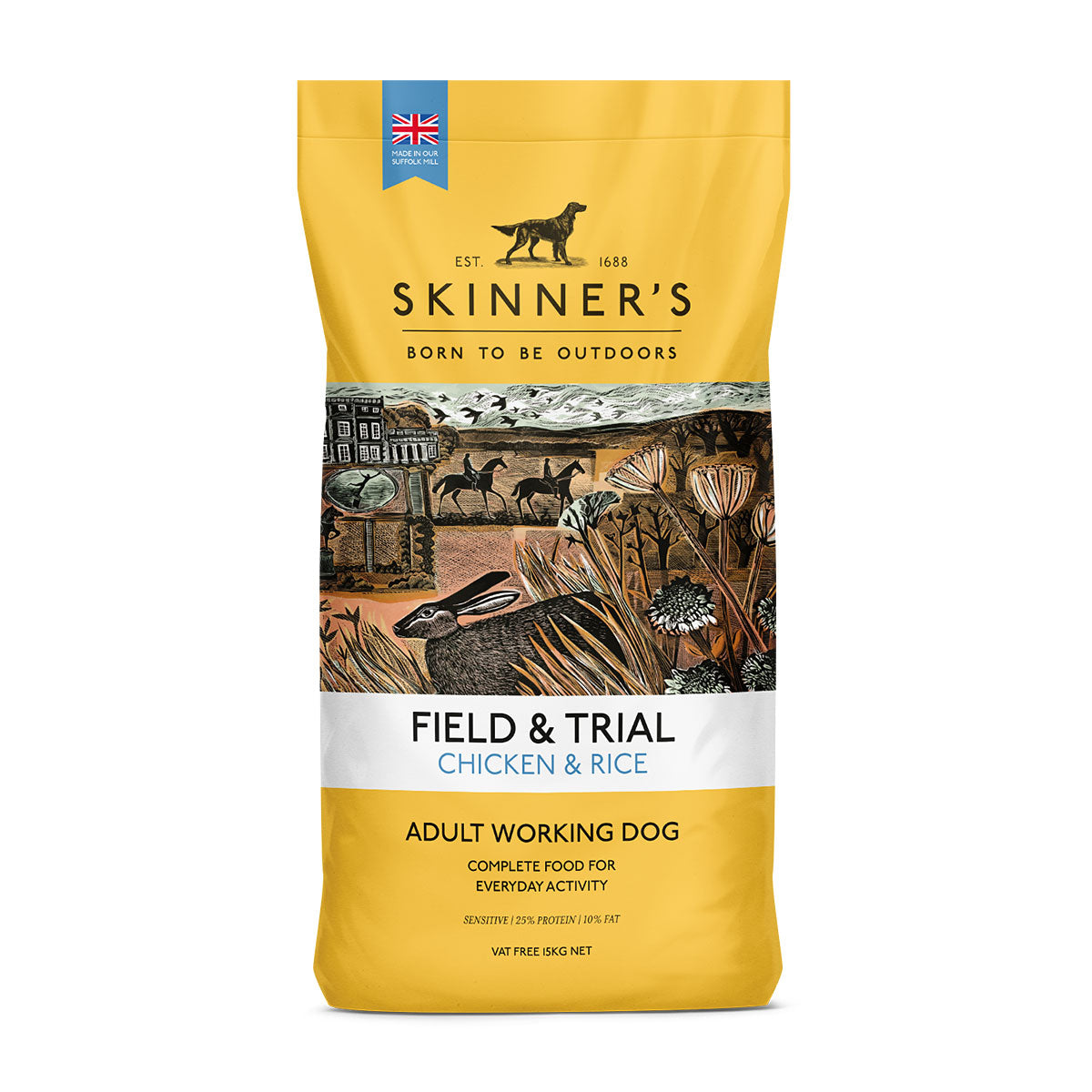 15KG Skinners Field & Trail Sensitive Chicken & Rice Dog Food - Discounted stock