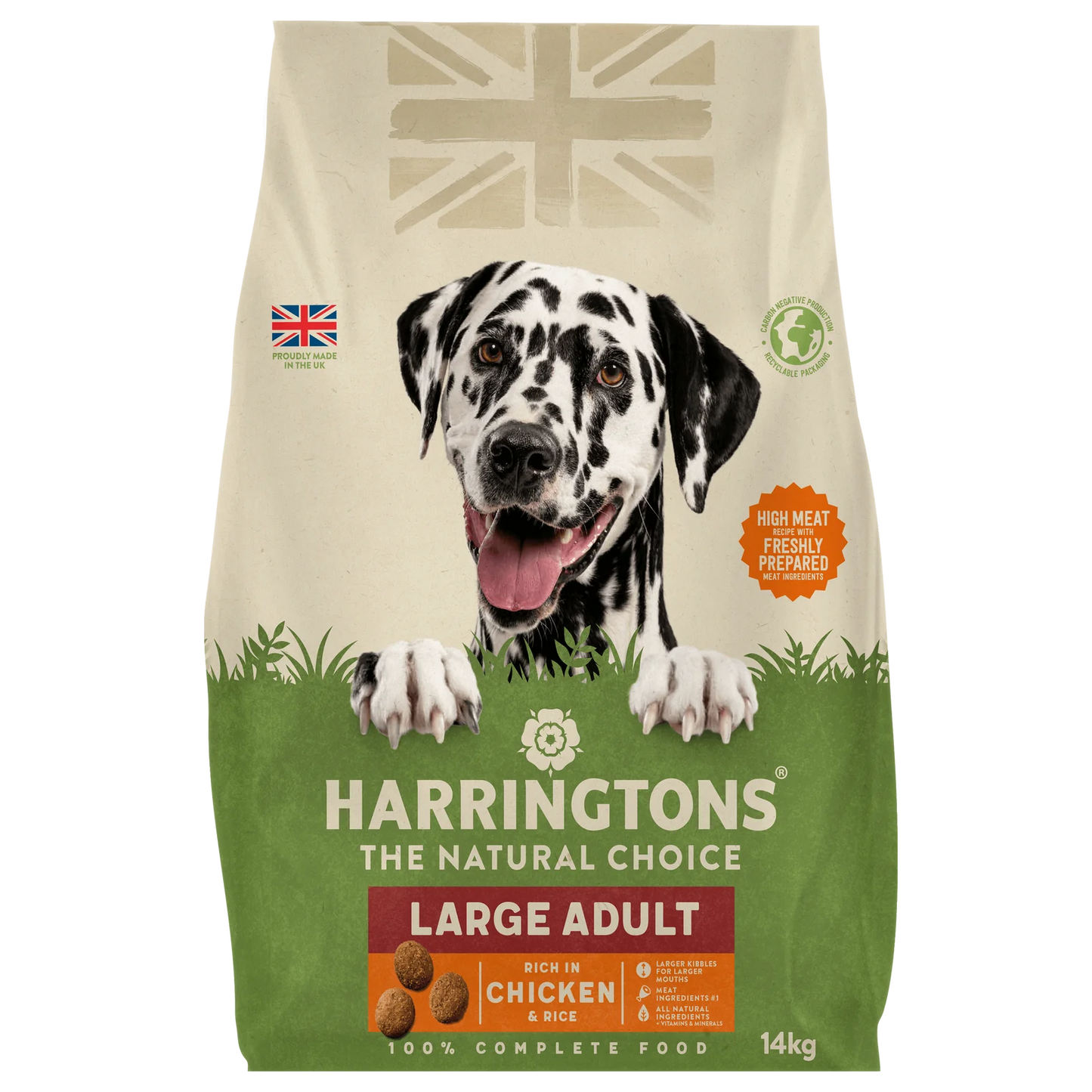 14KG Harringtons Large Breed Chicken & Rice Adult Dog Food - Discounted Stock