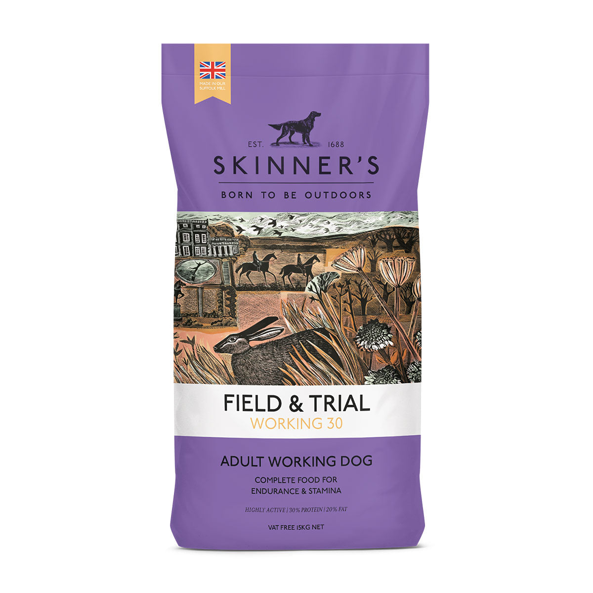 15KG Skinners Field & Trial Working 30 Dog Food - Discounted Stock