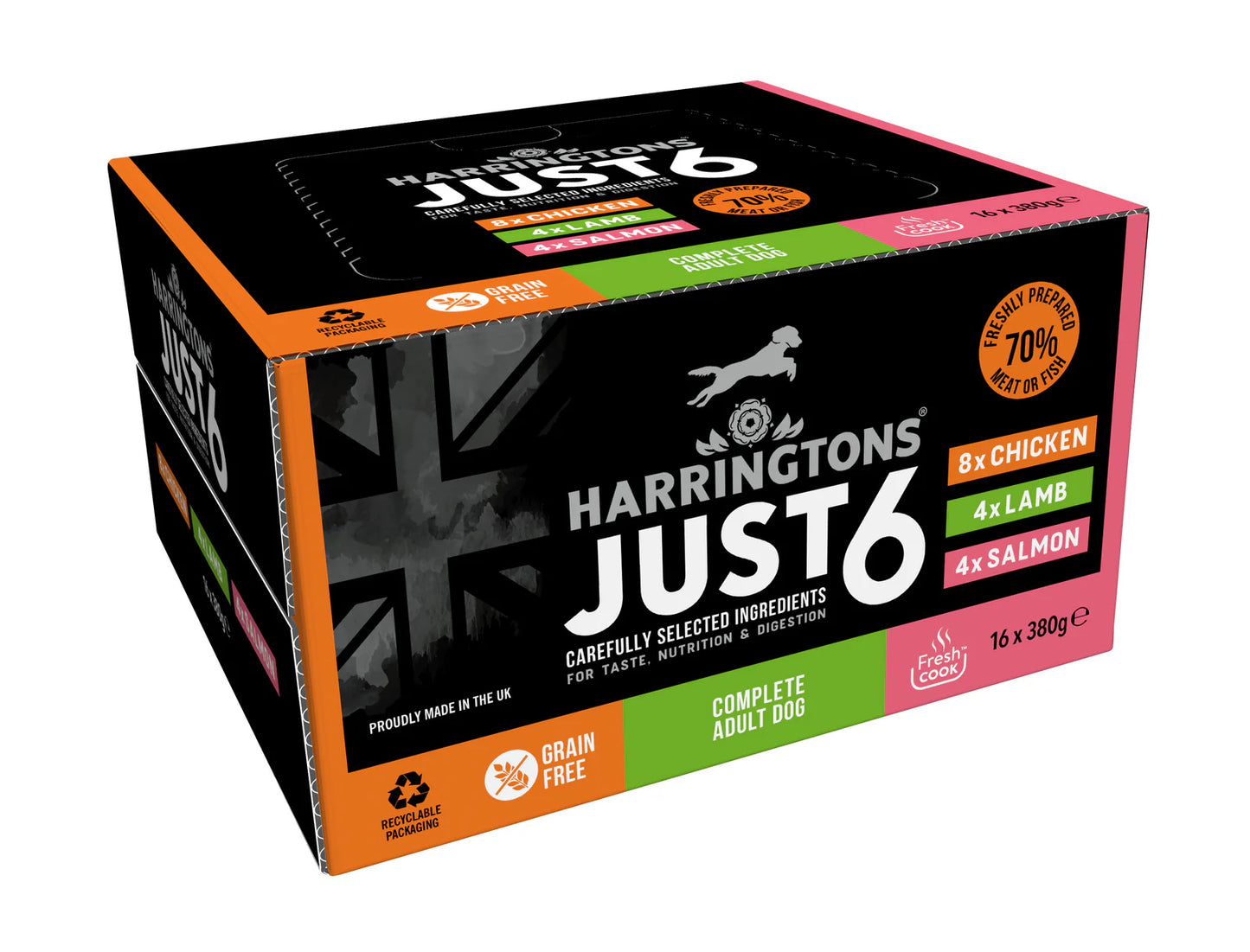 Harringtons Just 6 Grain Free Complete Mixed Wet Dog Food - Discounted Stock (BBE - 02/2025)