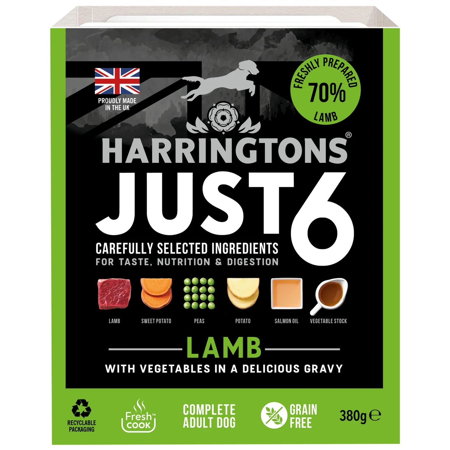 Harringtons Just 6 Grain Free Complete Mixed Wet Dog Food - Discounted Stock (BBE - 02/2025)