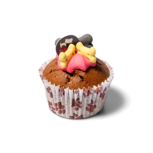 5 Barking Bakery Carob Woofin with Pink Frosting
