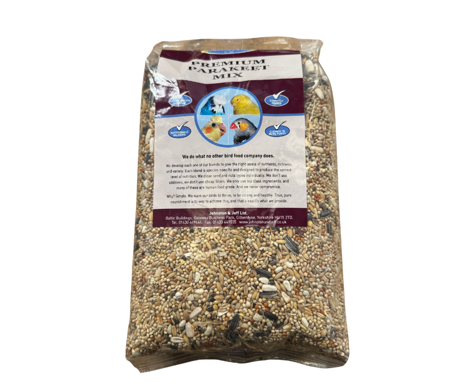1KG Johnston & Jeff Premium Parakeet Mix - BB JUNE 26